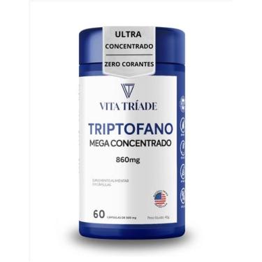 Imagem de Triptofano 860mg L triptofano Concentrado 60 Cápsulas Sem corante Vita