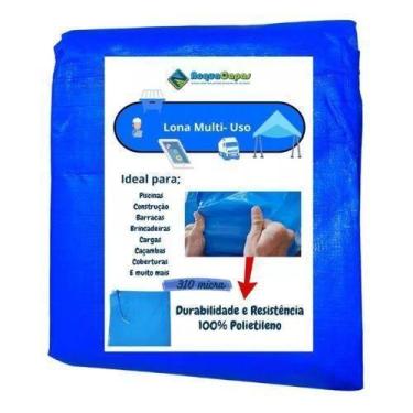 Imagem de Lona Polietileno 6X4 Grossa 300 Micras Multiuso Impermeável - Acquacap