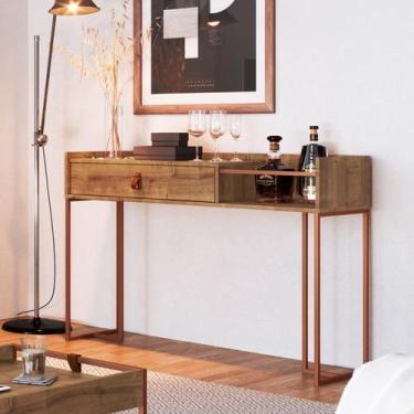 Imagem de Aparador para Sala de Estar Montana 1 Gaveta com Vidro 120cm Woodmel -