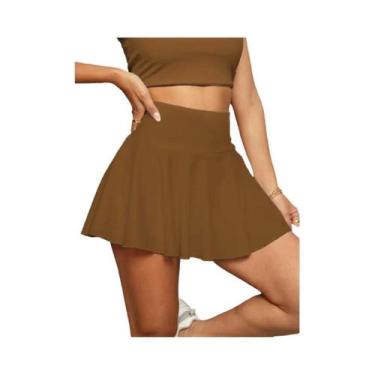 Imagem de Saia De Tênis Plissada De Cintura Alta Para Mulheres, Secagem Rápida, 
