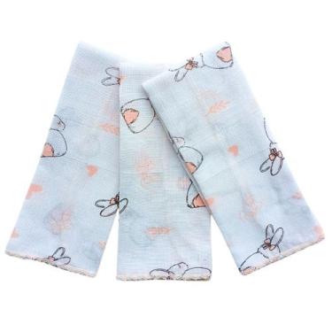 Imagem de Paninho de Boca Toalha Pano Babete Babita Lenço Fraldinha Fralda Enxov