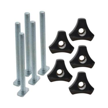 Imagem de Kit De Parafusos T E Porcas Deslizantes Para Trilhos T De Marcenaria, 