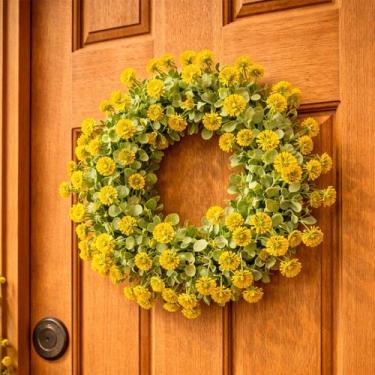 Imagem de Guirlanda Artificial Enfeite Decorativo Coroa De Flores 25cm - Genéric