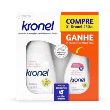 Imagem de Sabonete Íntimo Kronel 80mL ou 250mL ou Kit com 2 Unidades Aroeira + A