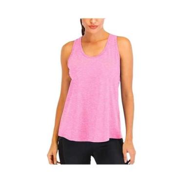 Imagem de Camiseta Feminina De Yoga Sem Mangas De Secagem Rápida, Blusa Solta Pa