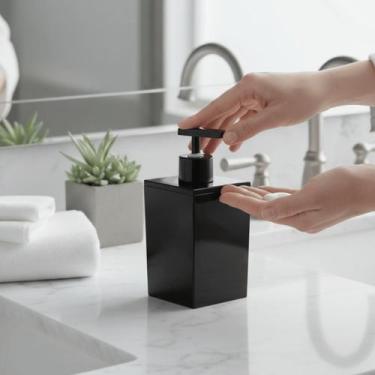 Imagem de Dispense Porta Sabonete Líquido Preto Bagno Quadratta - Paramount