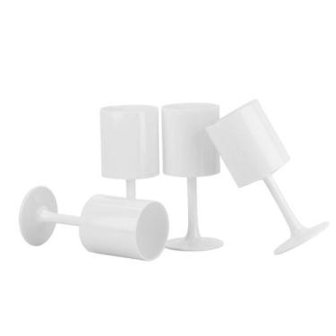 Imagem de Kit 4 Taças de Vinho Acrilico Branco 300ml Moda do Chef