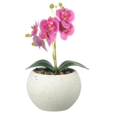 Imagem de Vaso Decorativo Arranjo Orquídea Planta Artificial Vasinho Enfeite Apa