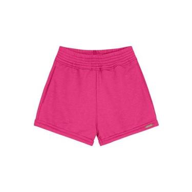 Imagem de Shorts infantil menina em moletinho Brandili, 8, Rosa