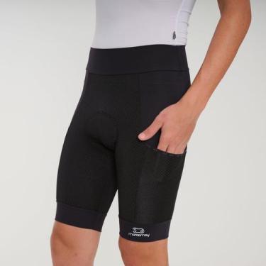 Imagem de Bermuda Ciclismo Masculina Márcio May Race Carbon Bag, PP, Preto