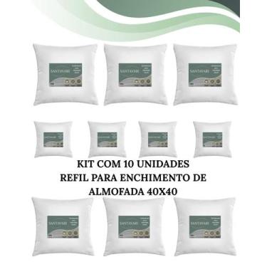 Imagem de Almofada 40x40 Enchimento Fibra Siliconada Capa TNT Macia - Santavari 