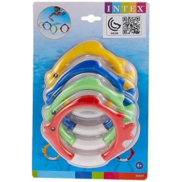 Imagem de INTEX Argolas para o Fundo da Piscina Peixes - Brinquedo para Crianças - Ensina a Mergulhar - Plástico - Sem Pilhas - Unissexo - 1.1g - 5x5x28cm