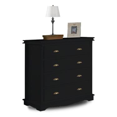 Imagem de Cômoda 4 Gavetas Manchester 2043 Linz Móveis - Preto