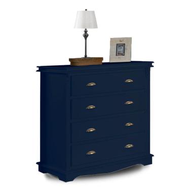 Imagem de Cômoda 4 Gavetas Manchester 2043 Linz Móveis - Azul Petróleo