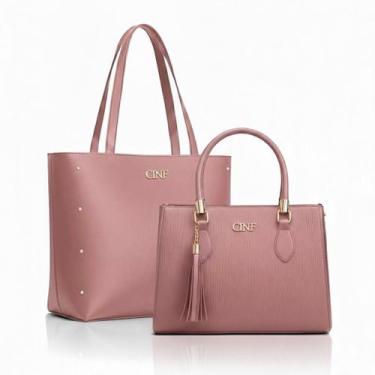 Imagem de Kit Bolsa Feminina Sacola De Ombro Transversal De Mão - LHF Ecommerce,