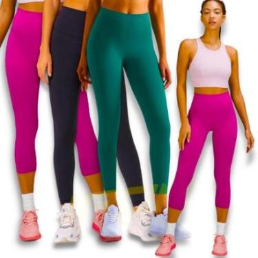 Imagem de Calça Legging BÁSICA COLORIDA Leg Fitness Academia Corrida Cintura Alta Feminina 576-Feminino