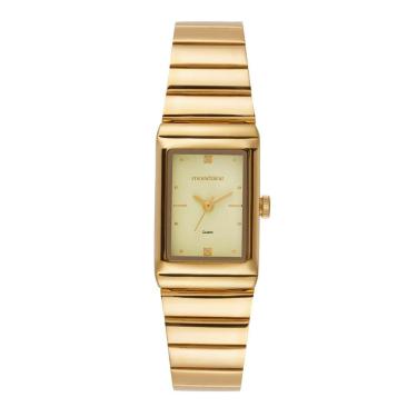 Imagem de Relogio Mondaine Feminino Ref: 99851lpmvde1 Retangular Dourado