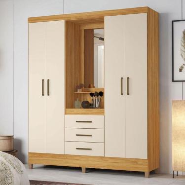 Imagem de Guarda Roupa Casal Ambiente Capelinha Pérsia Cinamon Touch Off White – Demóbile