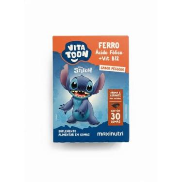 Imagem de Vitatoon Stitch Ferro (AC. Fólico + Vit. B12) (30 gomas) - Sabor: Pêss