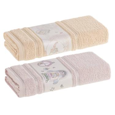 Imagem de Kit 2 Toalhas de Banho Infantil Karsten Menina Amigo Urso e Flory 66x135cm