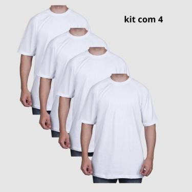 Imagem de Kit 4 Camisetas Oversized 100% Algodão Unisex Lisas - Elisa Lucas, Bra