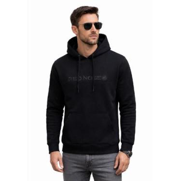 Imagem de Blusa Moletom Masculina Capuz e Bolso Frio Red Nose, Preto 9540245, GG