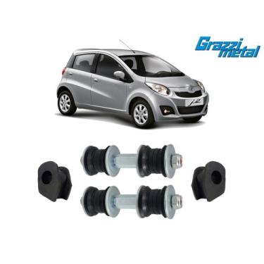 Imagem de 2 Bieletas Tirante + Bucha Dianteira Jac J2 2012 2013 2014 - Grazzimet