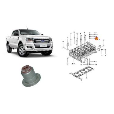 Imagem de Kit 16 Vedadores De Oleo Das Valvulas Do Motor (ranger 2013 A 2017 Mot