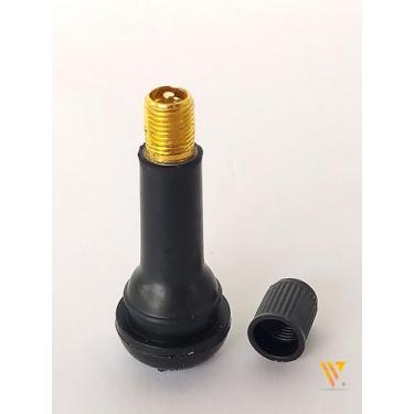 Imagem de Kit 10 Bico de Roda Liga Leve e Ferro Carro Moto Modelo 414 Pneu - Bre