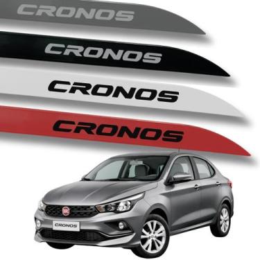 Imagem de Jogo de Friso Lateral Fiat Cronos Protetor de Porta Grafia Cores - Mac