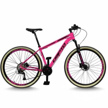 Imagem de Bicicleta Aro 29 Cripto 24 Marchas Freios Disco e Suspensão Pneu Bege,