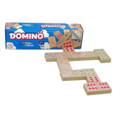 Imagem de Jogo de Dominó Infantil - Madeira - 28 Peças - Pais e Filhos