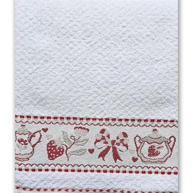Imagem de Pano copa dohler felpudo jacquard vida liso 45x70 8457 branco
