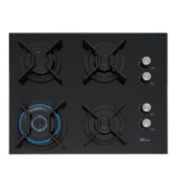 Imagem de Cooktop 4 Bocas Fischer Tripla Chama  Infinity Mesa Vidro, Preto, Bivo