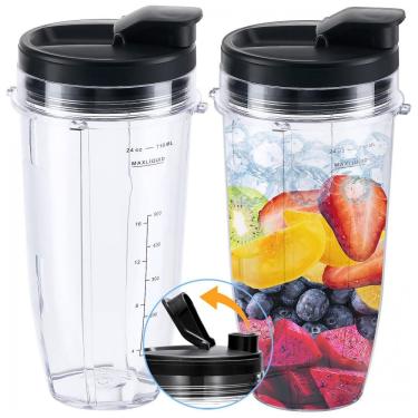Imagem de ABTER Jarras de Substituição para Liquidificador Ninja 710 ml com Tampa Sip Seal - 2 Un...