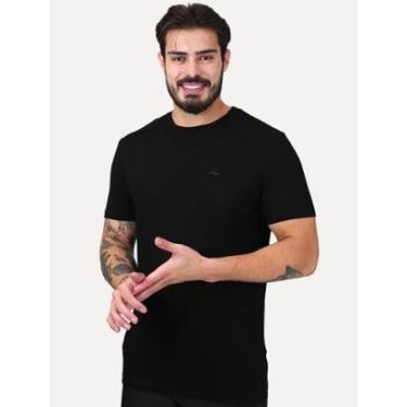 Imagem de Camiseta Ellus Masculina Viscose Classic Signature Preta-Masculino