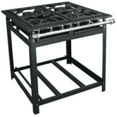 Imagem de Fogão a Gás 4 Bocas 40x40 P9 Baixa Pressão Master Cristal Aço, n/a, Pr