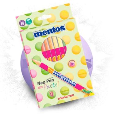 Imagem de Caneta Esferográfica, Hidrográfica e Marca Texto Linha Mentos Compacto