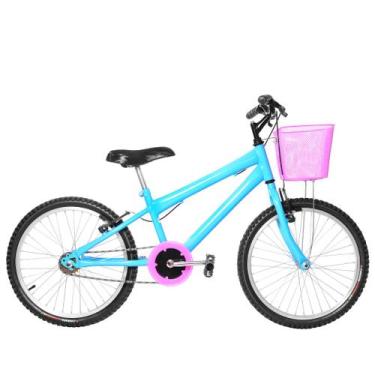Imagem de Bicicleta Infantil Feminina Aro 20 Alumínio Natural - FlexBikes, Azul 