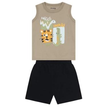 Imagem de Roupa Infantil Menino Conjunto Camiseta Regata e Shorts Criança Brandi