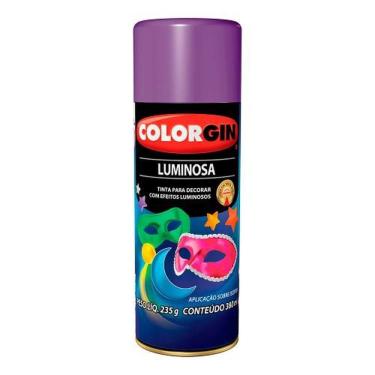 Imagem de Tinta Acrílica em Spray Luminoso Spray Luminoso Violeta 350ML para Decorar com Efeitos Violeta Colorgin