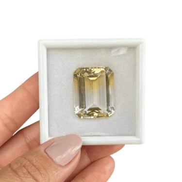 Imagem de Quartzo Bicolor EmeraldCut 37,66ct - SP GEMAS