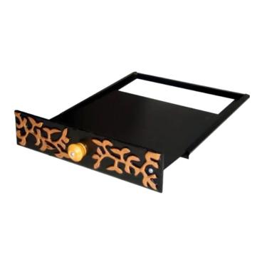 Imagem de Registro Regulador de Fumaca Fogao a Lenha Chamine 27x28cm Controle de Fluxo em Aluminio e Aco Ouro Minas