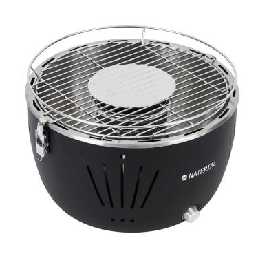 Imagem de Churrasqueira a Carvao Portatil de Mesa Aco Inox com Grelha Preto Naterial Table Grill