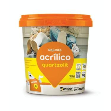 Imagem de Rejunte Acrílico Cinza Platina Pote de 1kg - Quartzolit