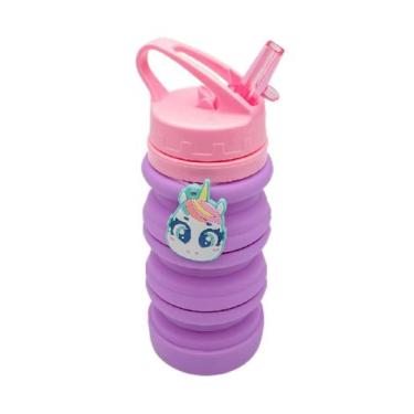 Imagem de Garrafa Infantil Retrátil Dobrável Uni Cherry Lilás - PUKET