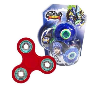 Imagem de Kit Pião De Batalha Infinity Nado Plastic Series - Azul (3900a) + Fidg