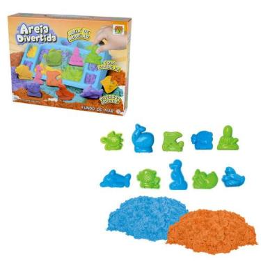 Imagem de Areia Massinha Sensorial Divertida Fundo do Mar 500g Modelar - Comerci