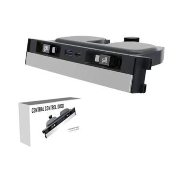 Imagem de Hub Carregador USB Retrátil De 4 Portas Para Tesla Model 3 Y Highland 