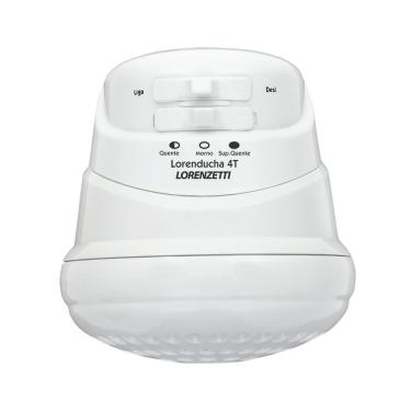 Imagem de Ducha Lorenducha Multitemperaturas 6800W Instalação de Parede com Grande Espalhador Branco Lorenzetti 220V